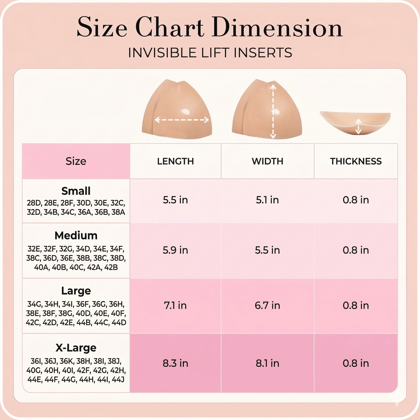InvisiLift Bra Lifted Inserts